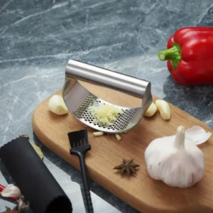 Stainless Steel Garlic Press - Easy-Clean