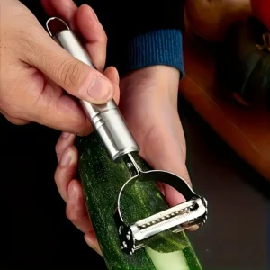 [Multifunctional Kitchen Tool] Durable Stainless Steel Multifunctional Kitchen Tool - Sharp Blade Peeler and Slicer for Potatoes, Carrots, etc. with Ergonomic Handle | Easy to Grip, Efficient Food Prep | Stylish Design, All-Season Vegetable Slicer