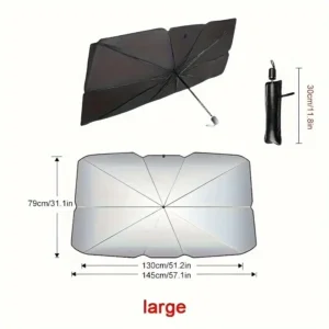 Car Sunshade Front Windshield Sunscreen Heat Insulation Sunshade Blocking Plate Blackout Curtain Gear Car Interior Windshield Small Car Cover Umbrella