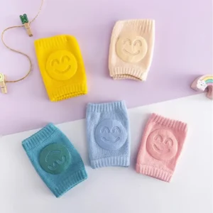 1 Pair Baby joyful Face Knee & Elbow Protection Socks