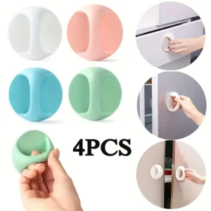 4pcs Easy Installation Self Adhesive Circular Door Handle