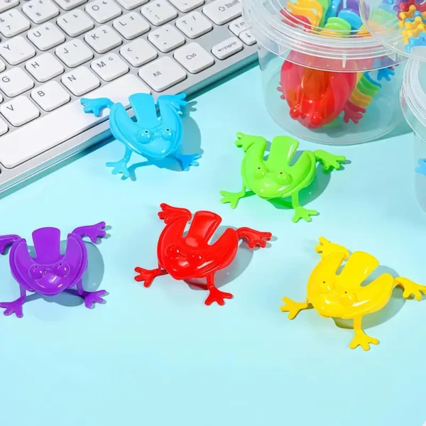 [Jumping Frog Fidget Toys] 12pcs Jumping Frog Fidget Toys with Bucket ...