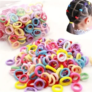 200pcs of Colorful Elastic Hair Ties
