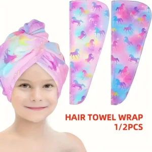 1/2pcs Ultra-Soft Quick-Dry Microfiber Hair Caps