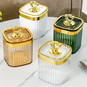 Clear Amber Spice Jar