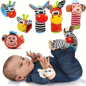 Baby Cartoon Animal Wrist Bell Rattle Sock