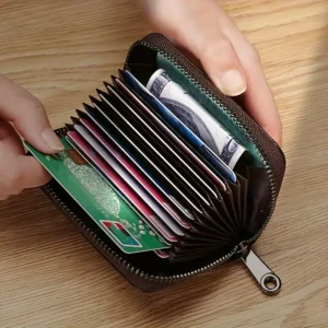 Stylish Durable Men's 1pc Casual Faux Leather Wallet