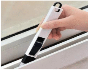 Multipurpose Window Door Keyboard Cleaning Brush Dustpan 2 in 1 Tool Black Blue Color Window Brush Cleaner