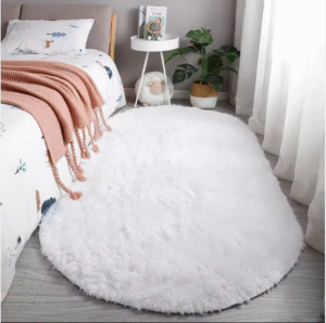 10mm Thick Fluffy Rug Large Area Woven Non-slip Polyester Washable Suitable for Bedroom and Living Room Comfortable